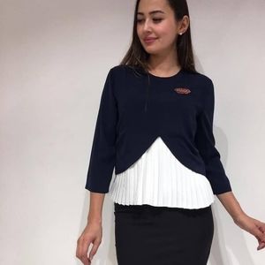 Shirt Small Navy Blue and White